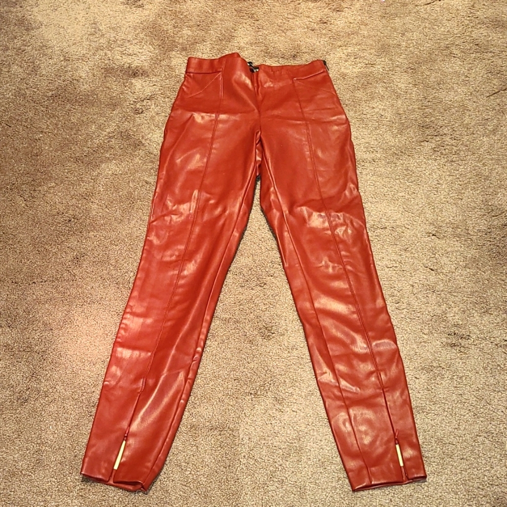 Zara Faux Leather Pants Gem